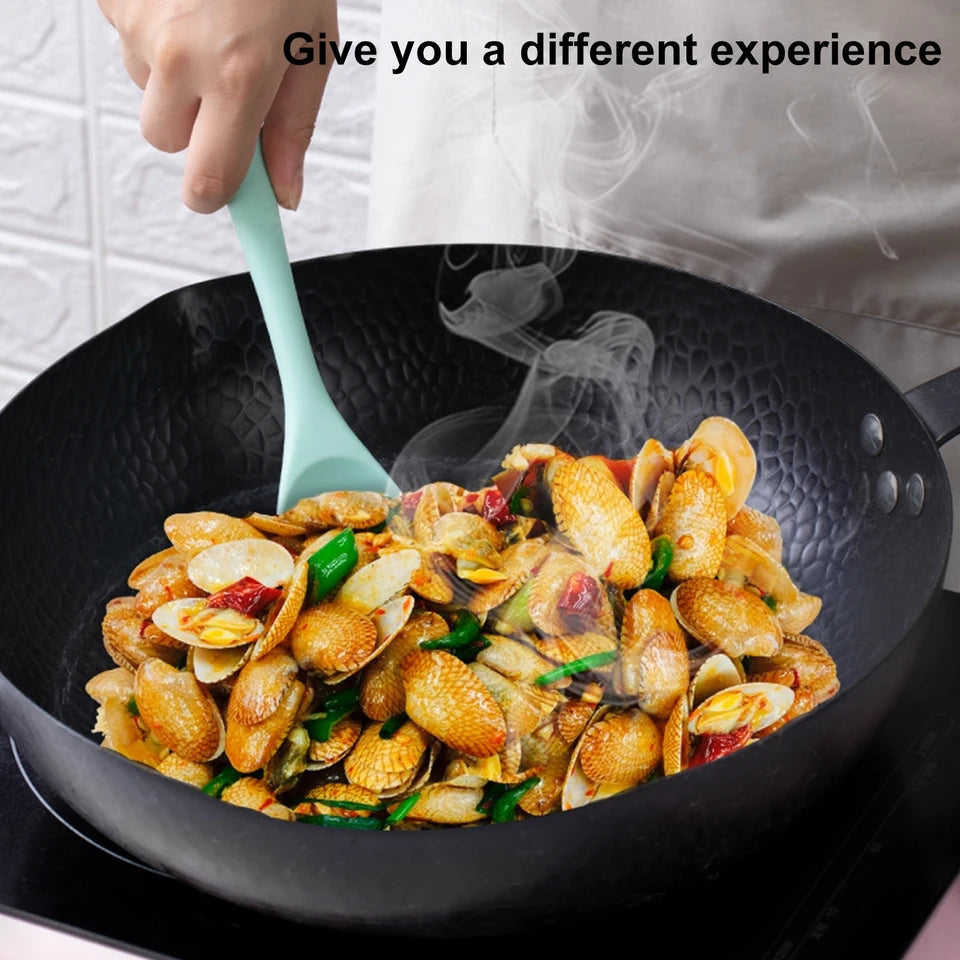 Silicon Wooden Spoon Set (12 Pcs)