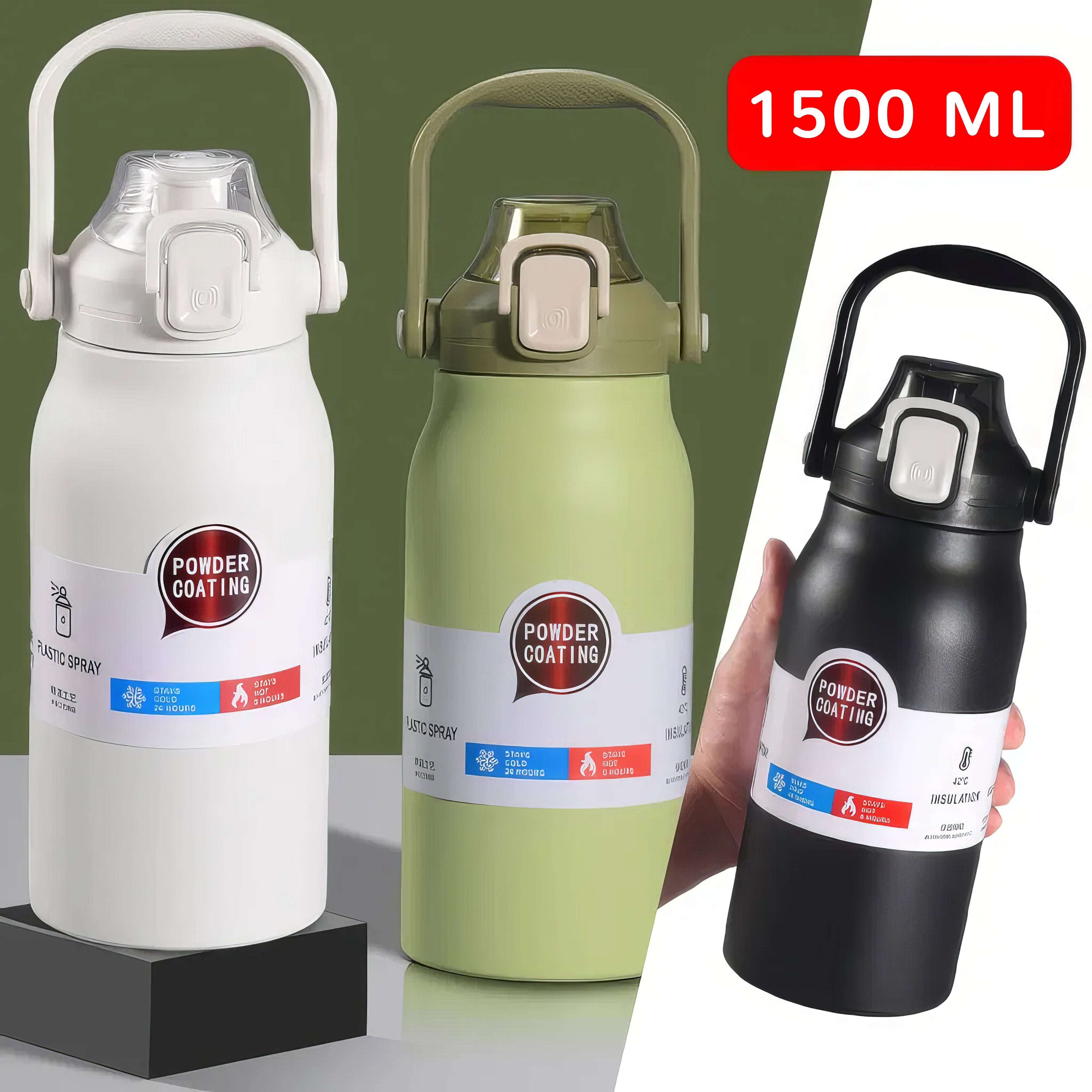 Stainless Steel Thermos Water Bottle (1000ml)
