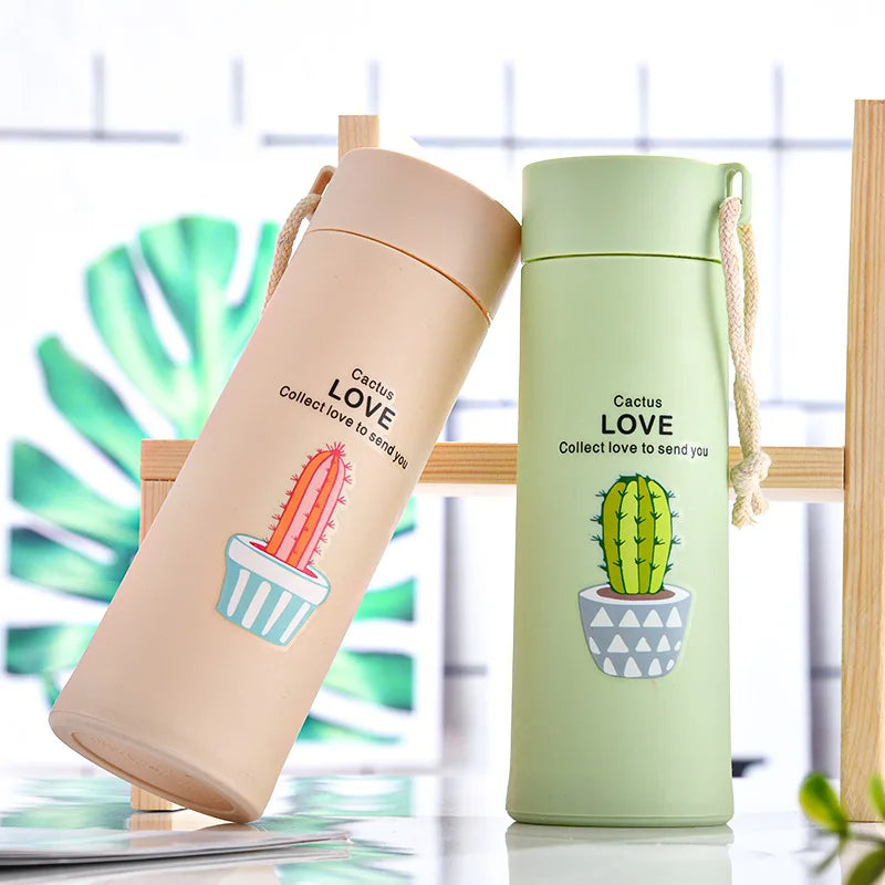 Cactus Water Bottle (450ml) - Beige