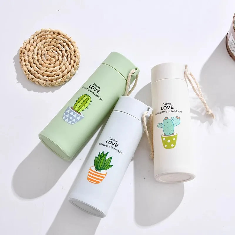 Cactus Water Bottle (450ml) - Beige