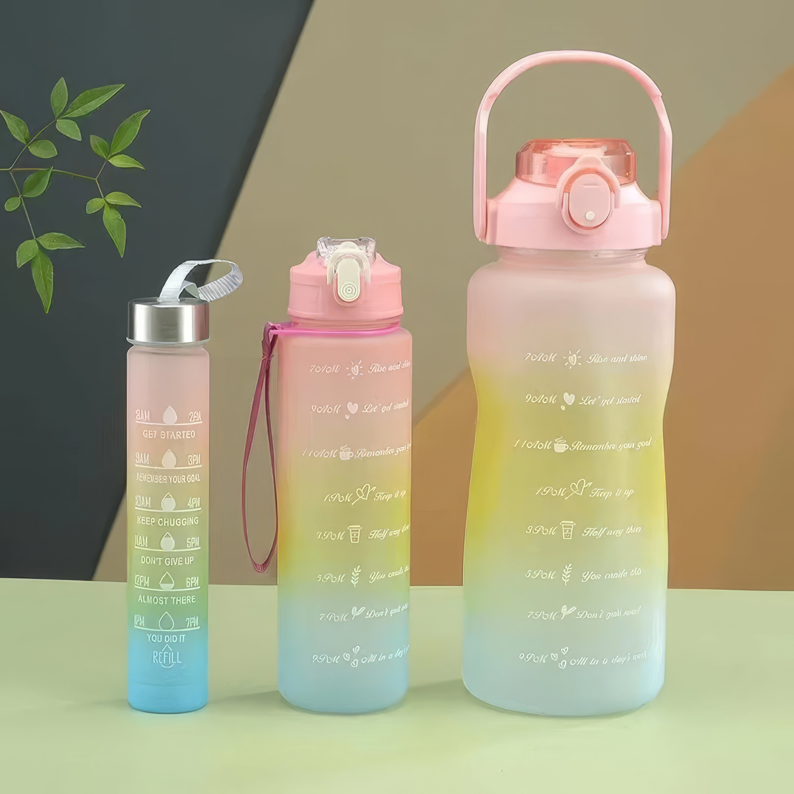 3 Pcs Water Bottle Set