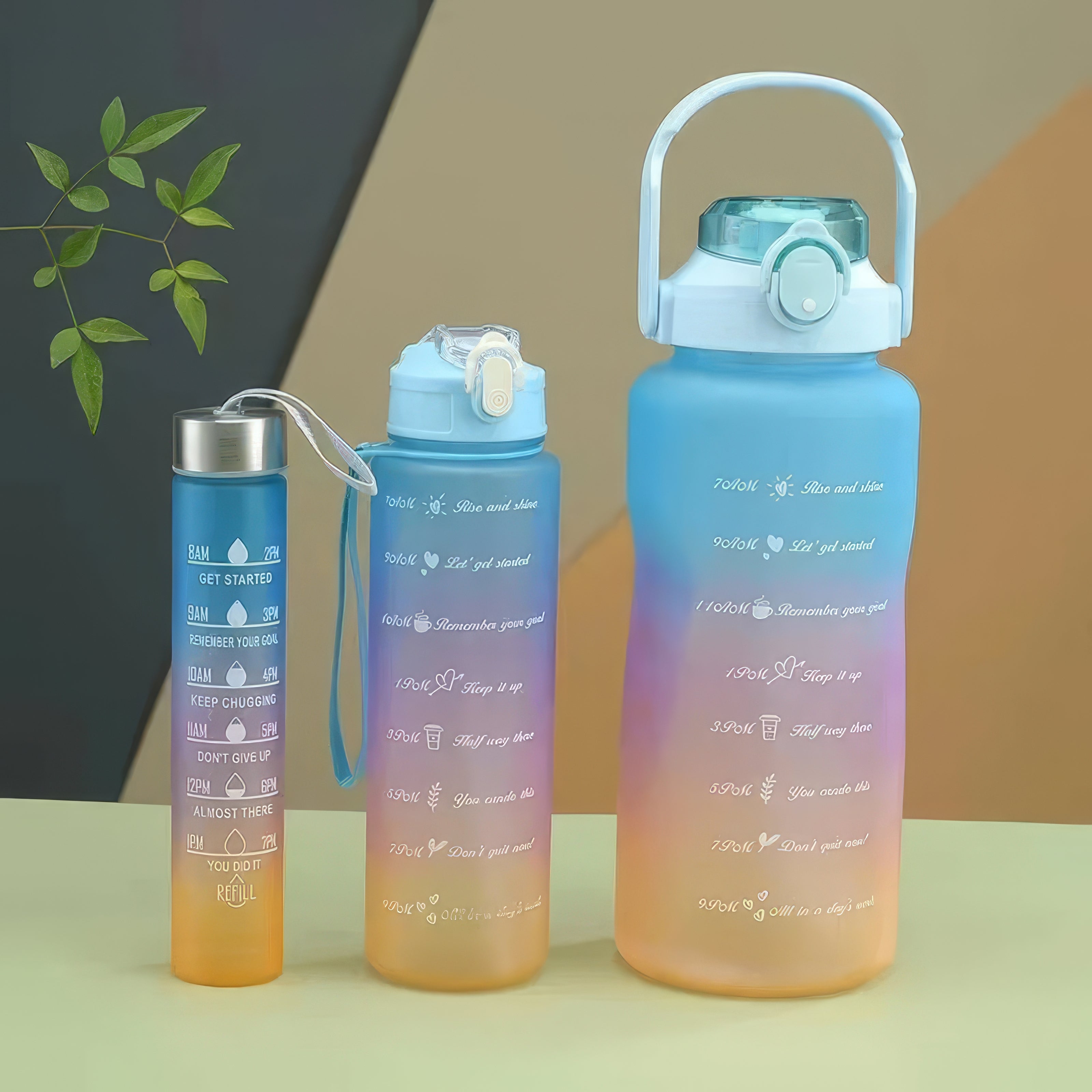 3 Pcs Water Bottle Set
