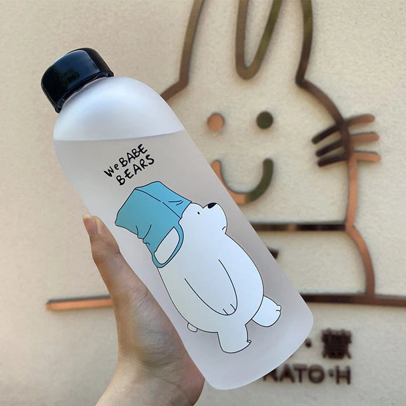 Bear Water Bottle with Straw