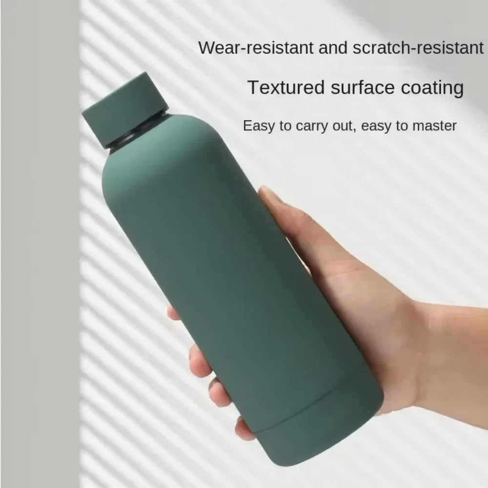 500ml Rubber Coated Stainless Steel Bottle – Matte Black