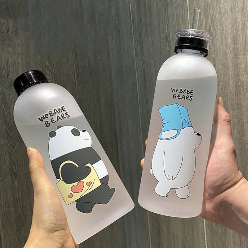 Bear Water Bottle with Straw