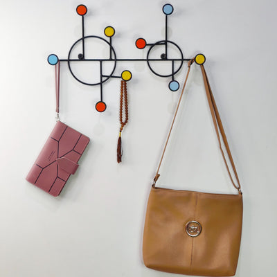 Nordic Style Circle Wall Shelf with Hooks