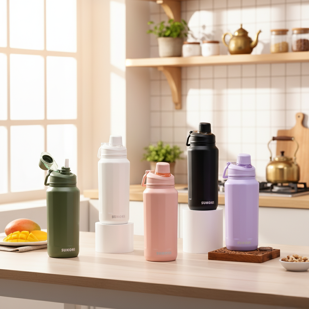 SUKOKI Stainless Steel Vacuum Flask (1000ml)