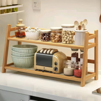 Bamboo 2 Tier Multipurpose Storage Rack
