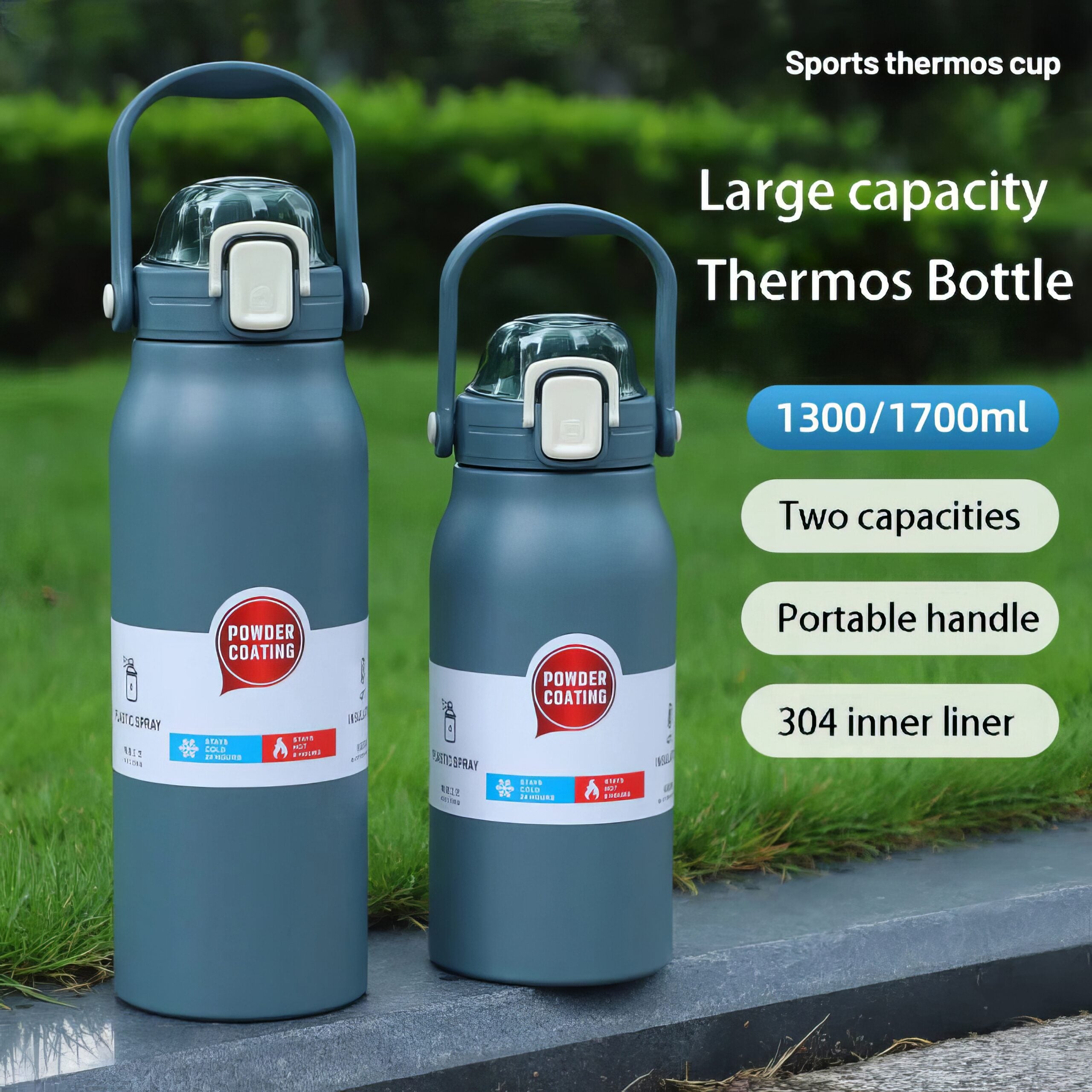 Stainless Steel Thermos Water Bottle (1000ml)