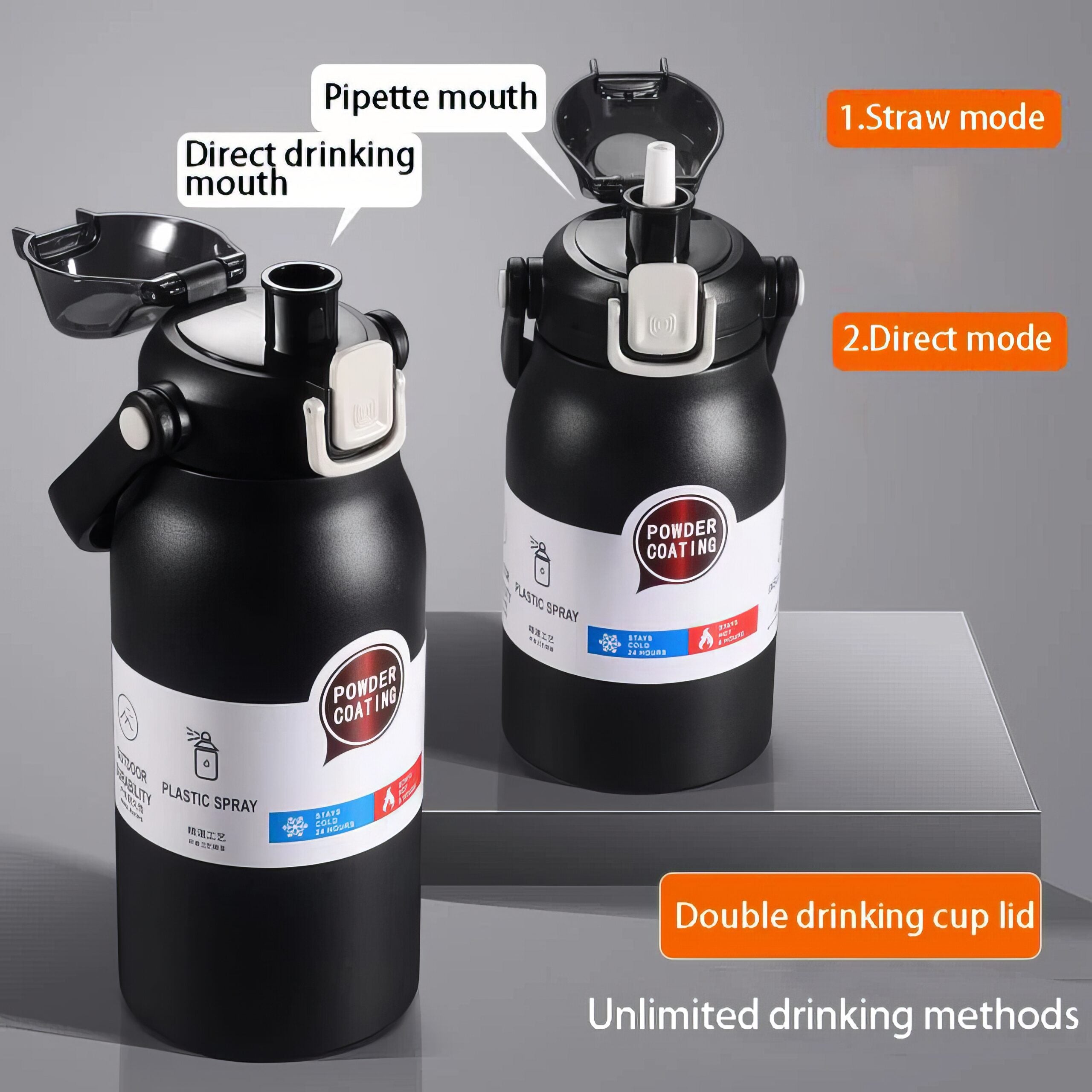 Stainless Steel Thermos Water Bottle (1000ml)