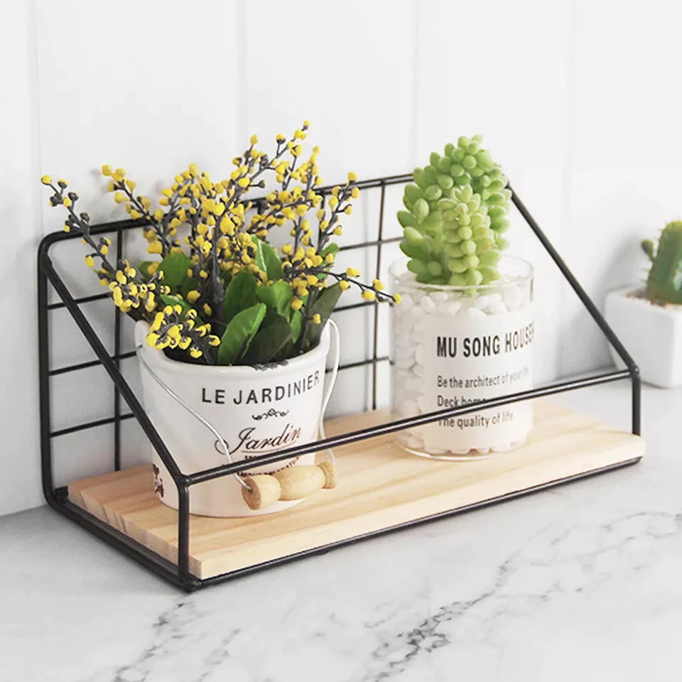 Checkered Wall Shelf – Contemporary Home Accent