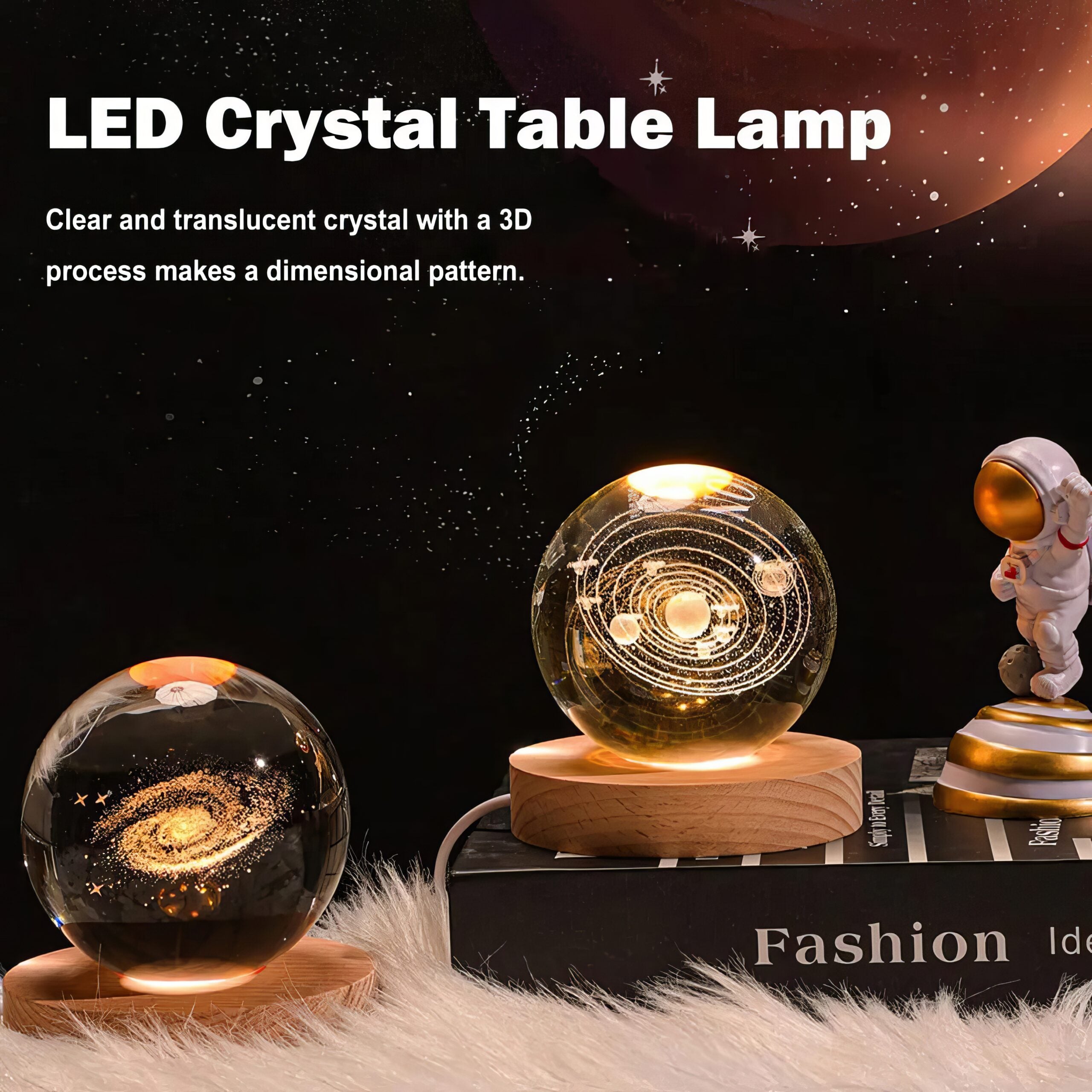 3D Crystal Galaxy Ball Lamp