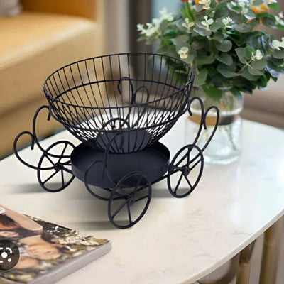 Decorative Metal Cart Fruit Basket