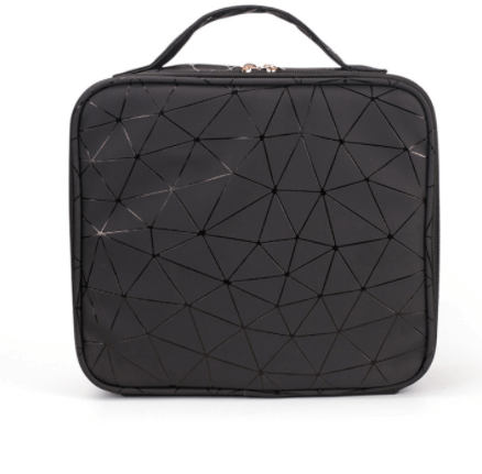 Diamond Cut PU Leather Cosmetic Bag