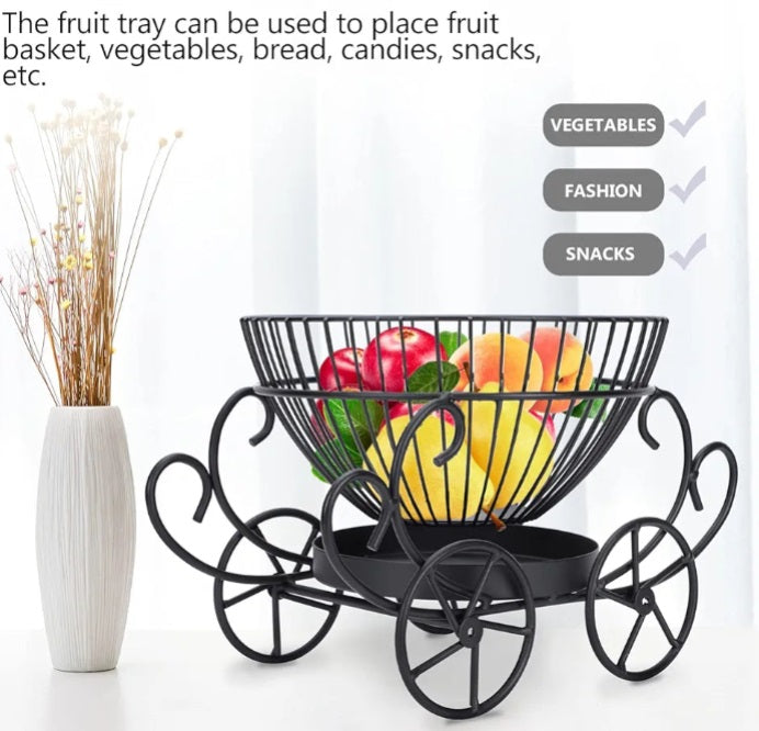 Metal Cart Fruit Basket – Stylish Home Decor