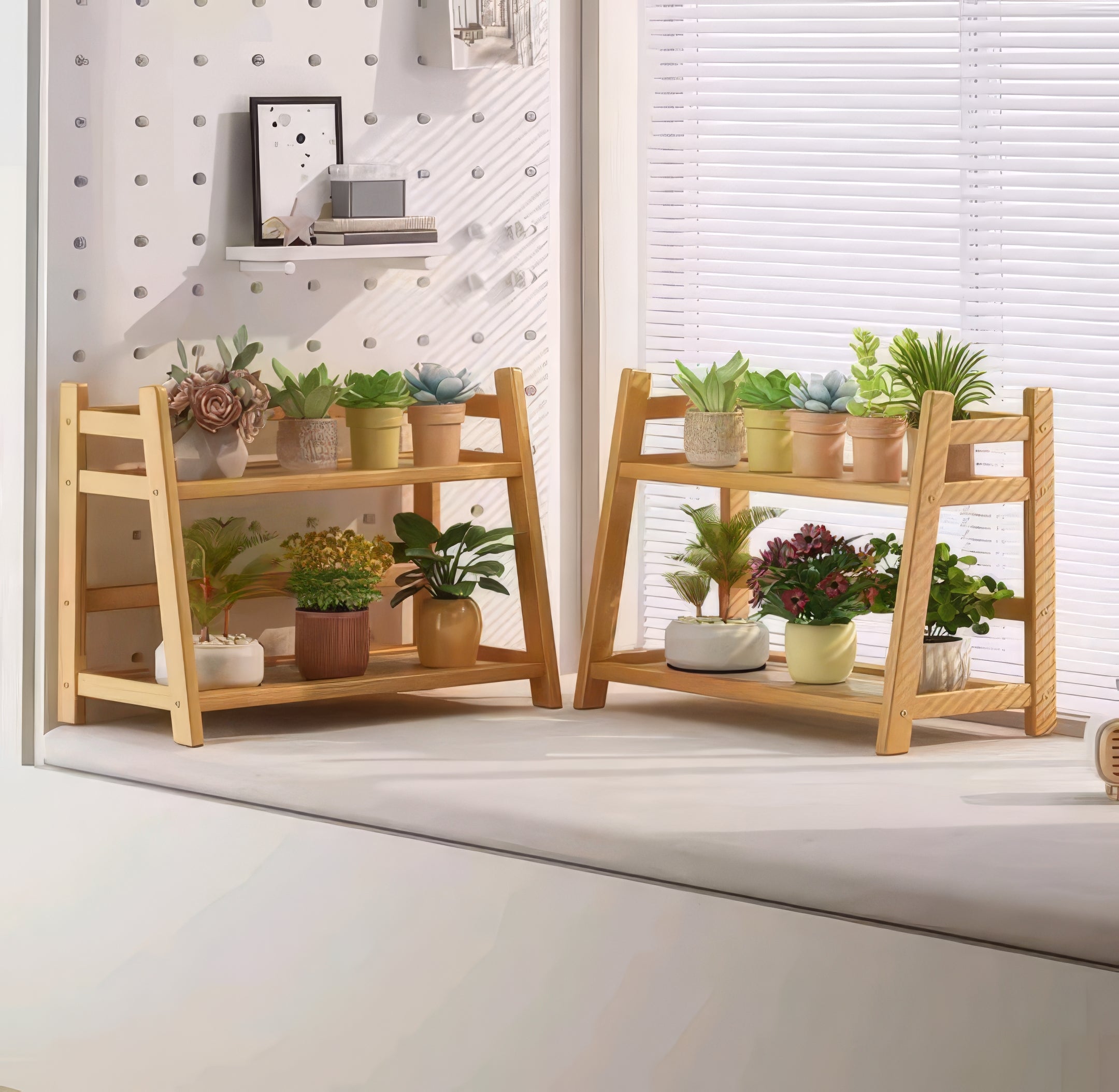 Multipurpose Bamboo 2 Tier Storage Rack – Home Organizer