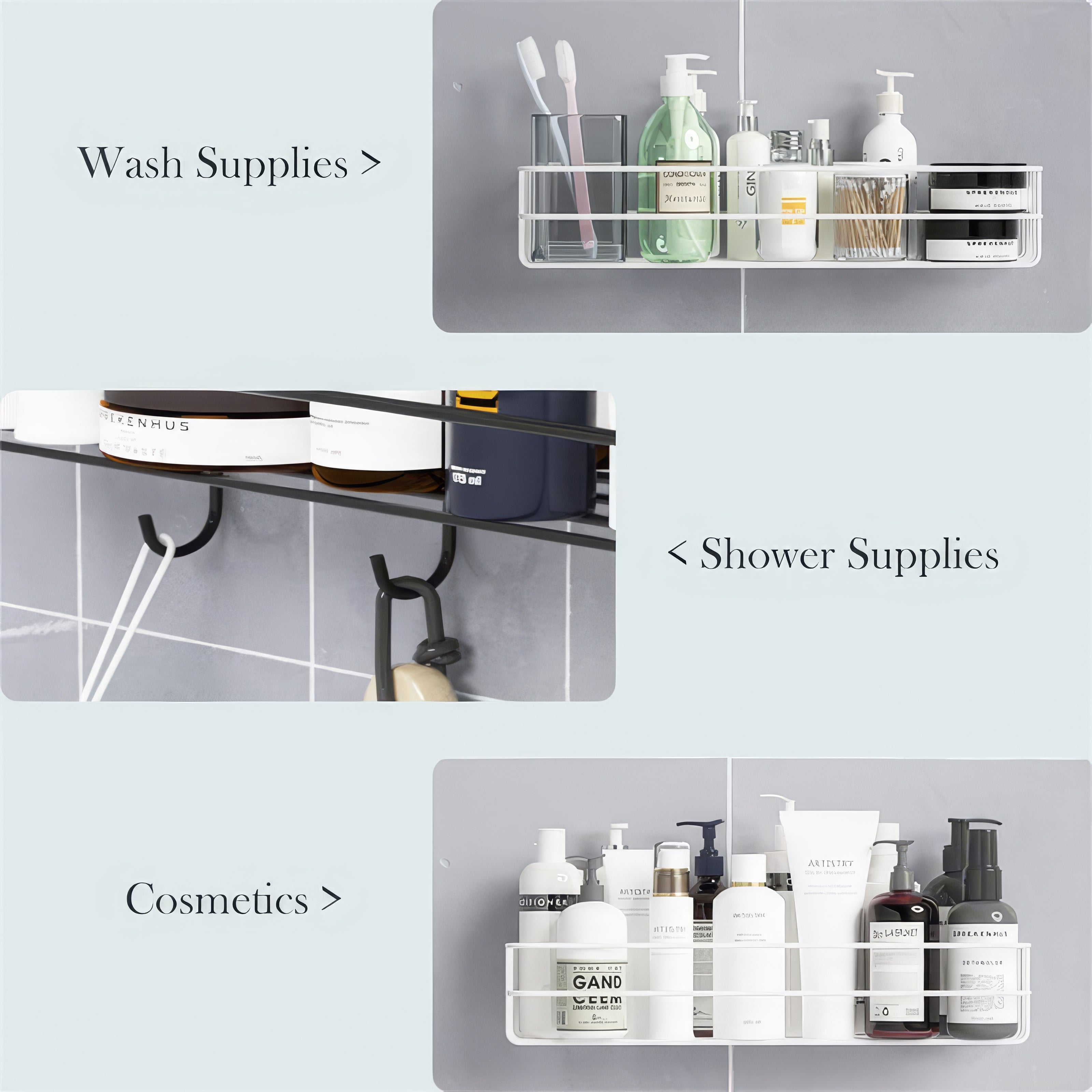 Wall Mounted Shelf With Hooks