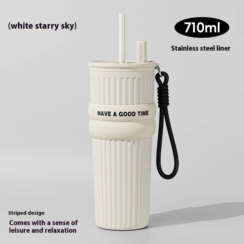 Straw Thermos Cup (710ml)